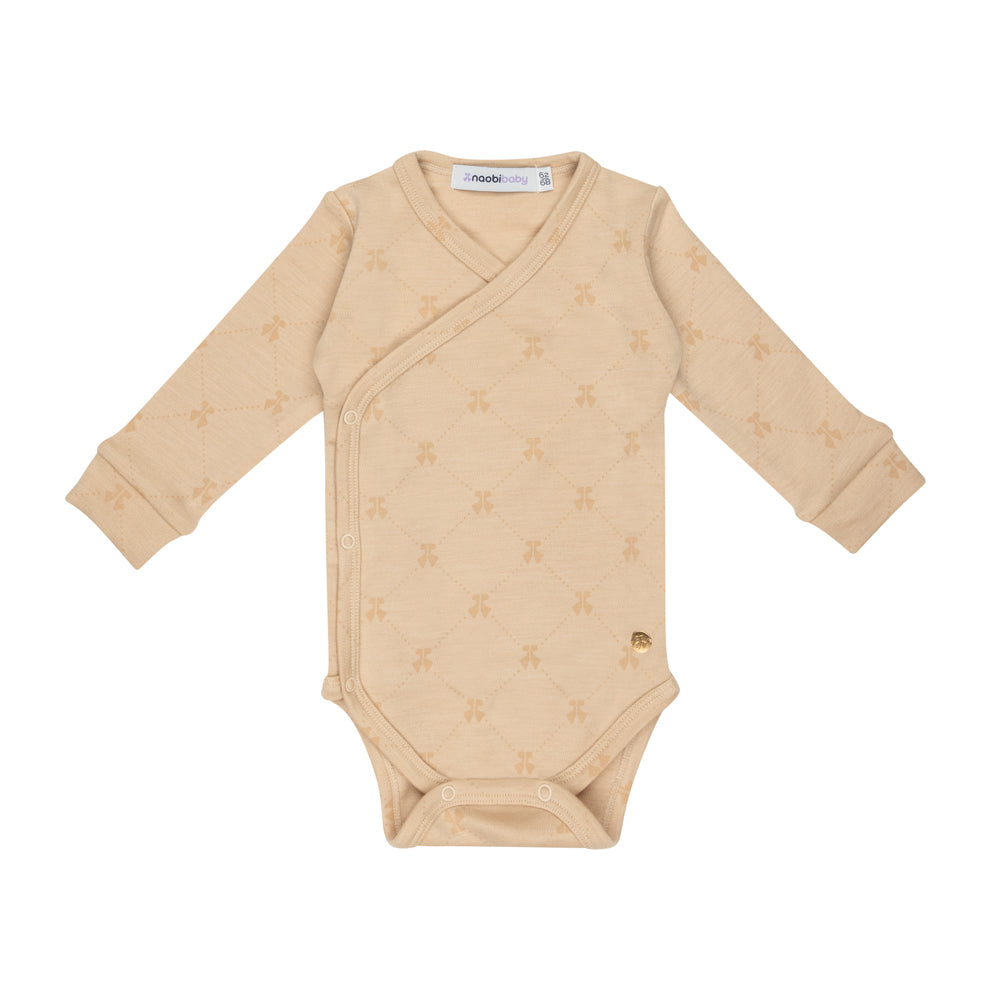 Wrap Romper Silk Blend Clay