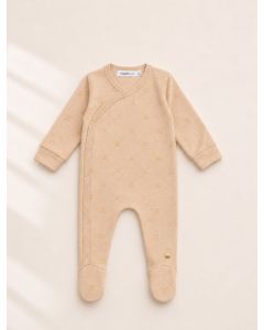 Onesie with footies Silk blend Cappuccino