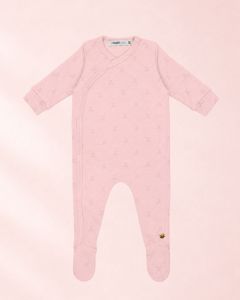 Onesie with footies Silk blend Baby Pink