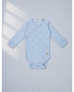 Wrap Romper Silk blend Baby Blue