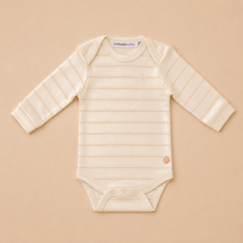 Romper Silk Blend Beige Pearl