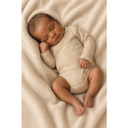 Wrap Romper Silk blend Cappuccino